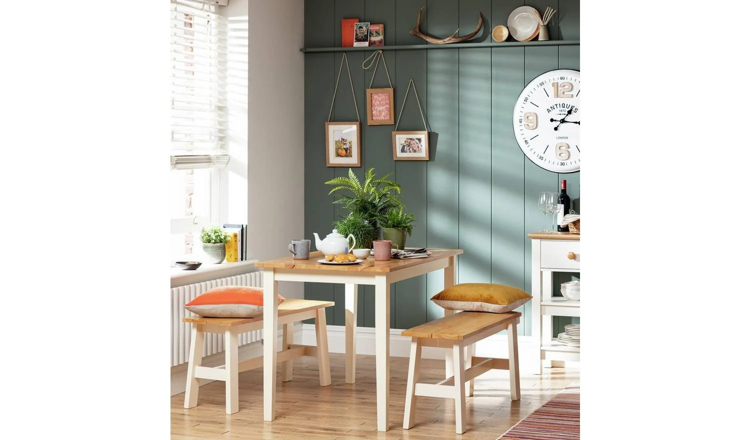 Chicago Solid Wood Dining Table Off White Easy Clean Durable Surface - Image 5