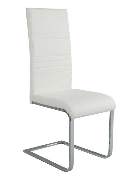 Chopstick 100cm Round Glass Dining Table 4 Chairs White Sleek Dining Furniture - Image 4