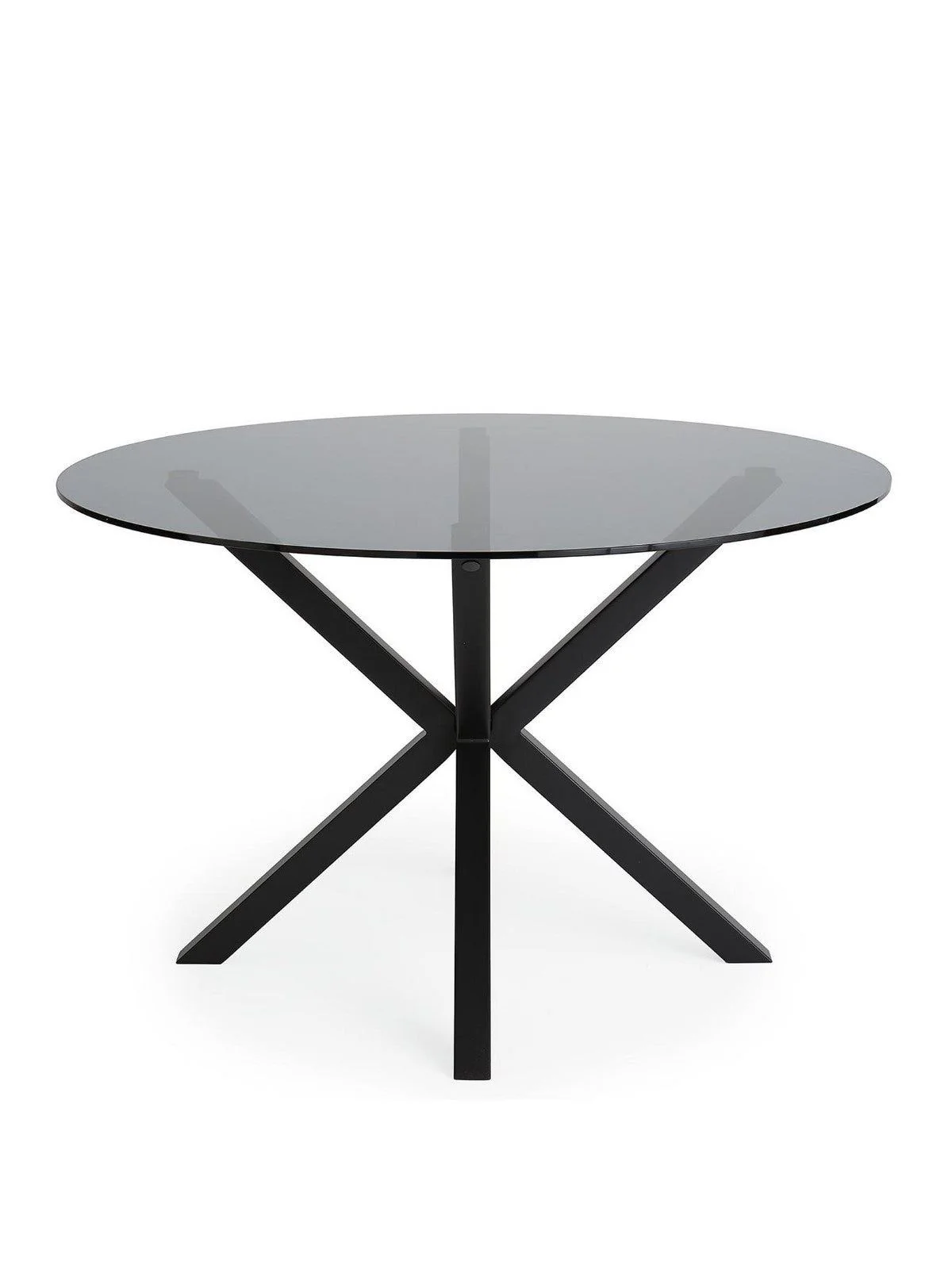 Chopstick 120cm Round Dining Table Black | Glass Top | 4 Seater - Image 3