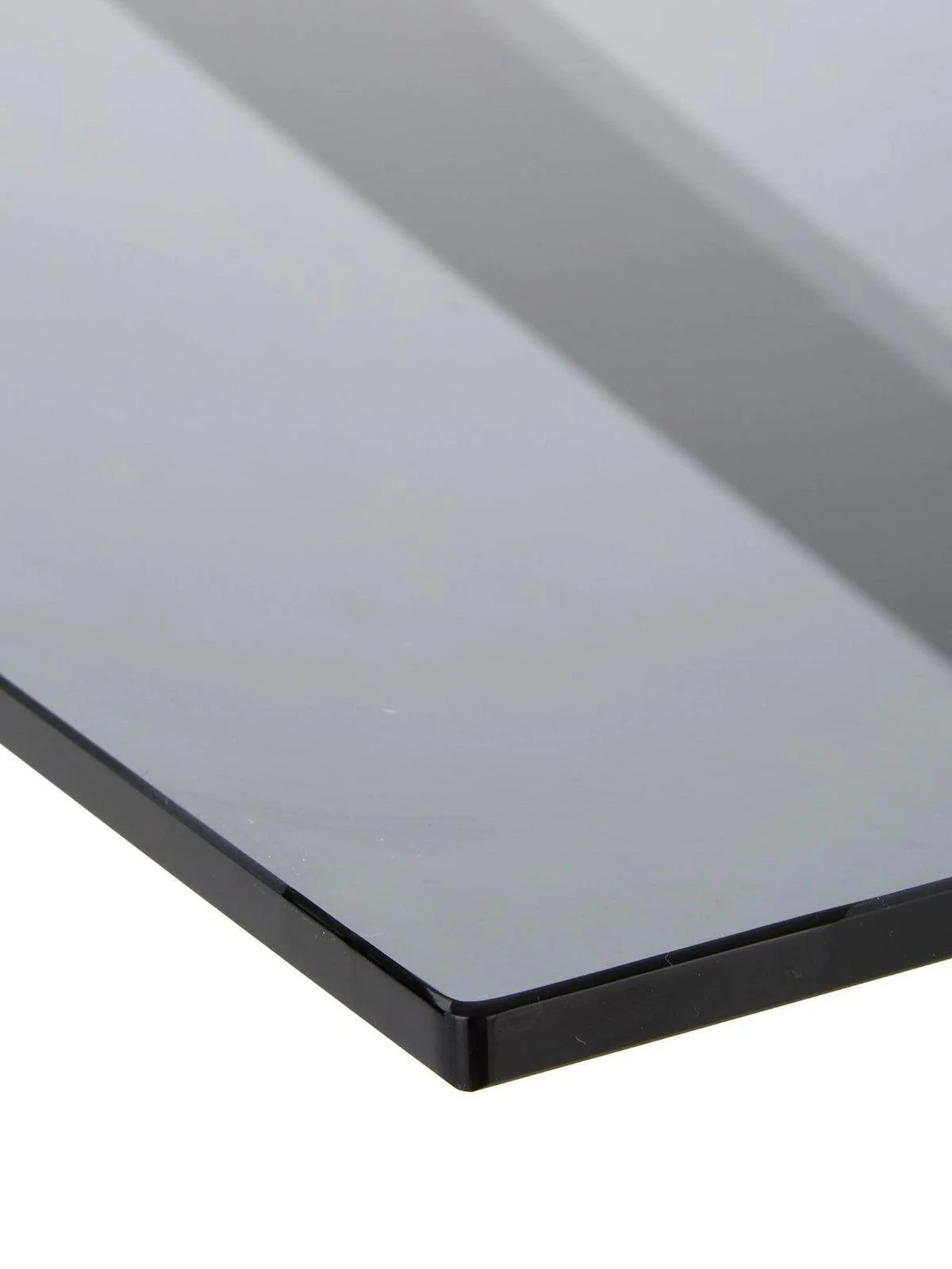 Chopstick 130 cm Rectangular Glass Top Dining Table Black Modern Kitchen - Image 6