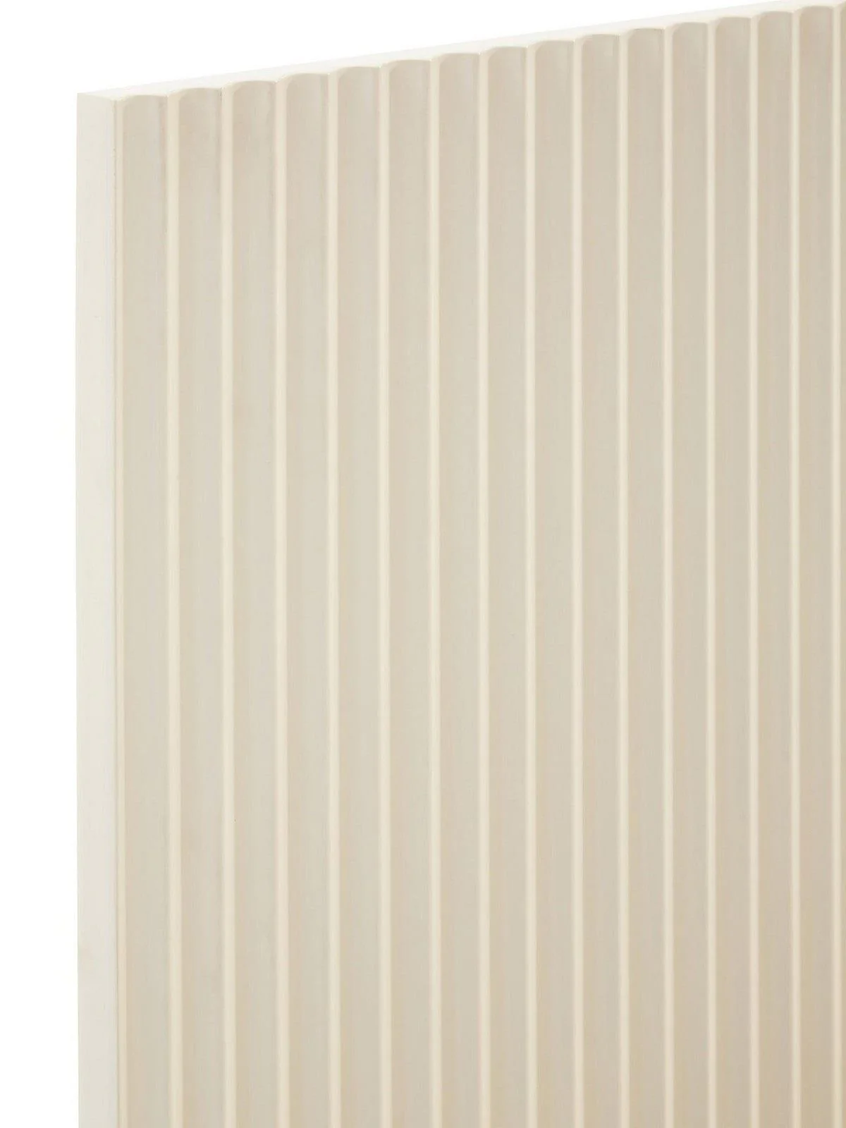 Cora Bed Frame Double - Ivory | Ribbed Headboard | Gold Metal Legs - Image 5