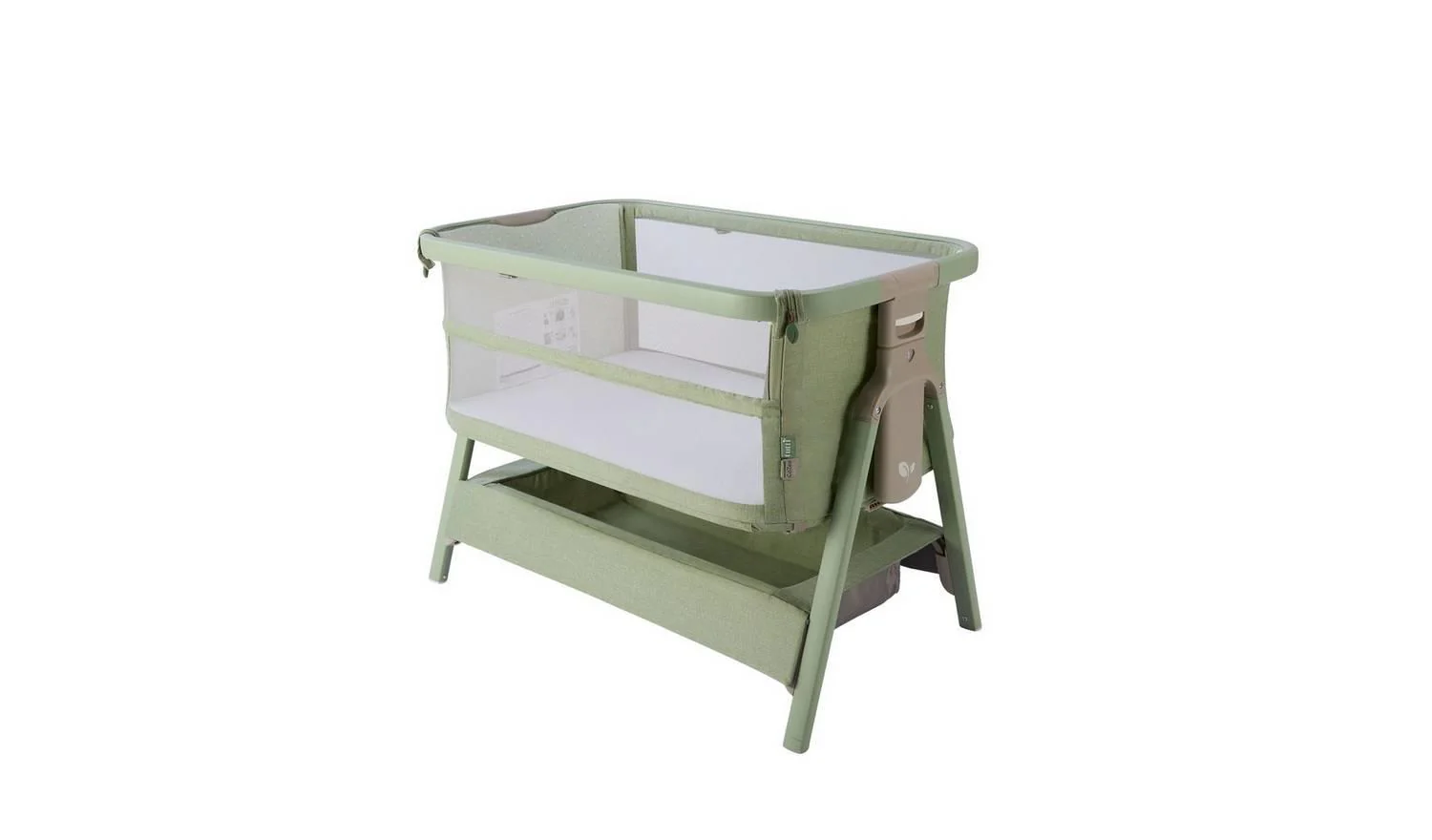 Cozee Zen Eucalyptus Bedside Crib 30 Sec Fold Travel