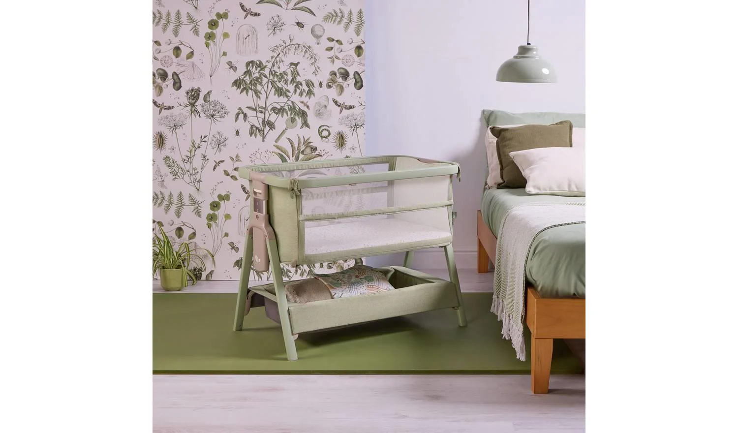 Cozee Zen Eucalyptus Bedside Crib 30 Sec Fold Travel - Image 6