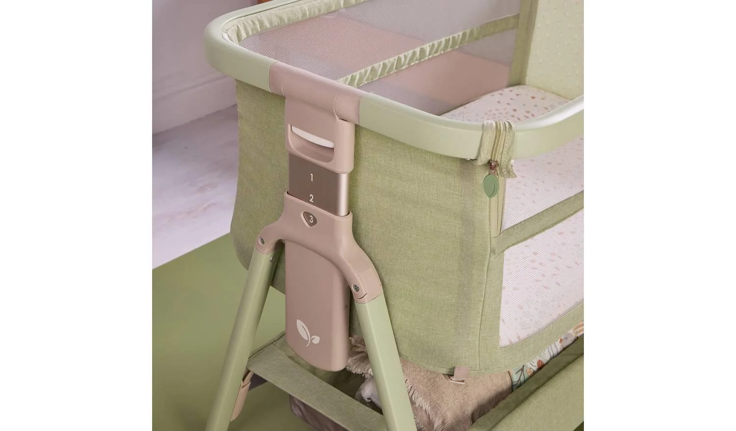 Cozee Zen Eucalyptus Bedside Crib 30 Sec Fold Travel - Image 8