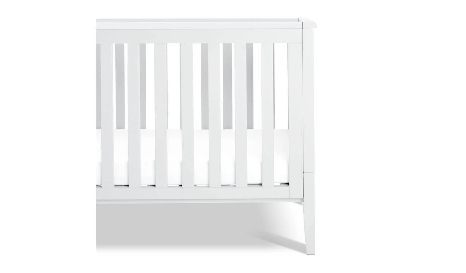Cuggl Canterbury Nursery Cot Bed White Stylish Kids Bedroom Furniture - Image 4
