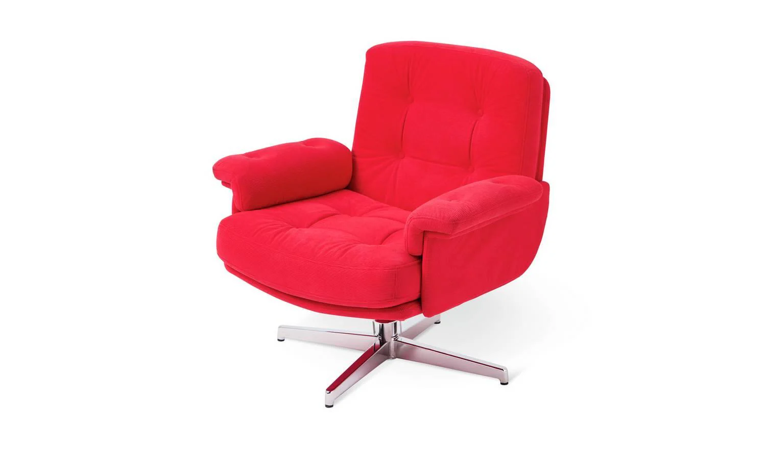 Dawson Fabric Swivel Chair Red Modern Living Room Accent Furniture