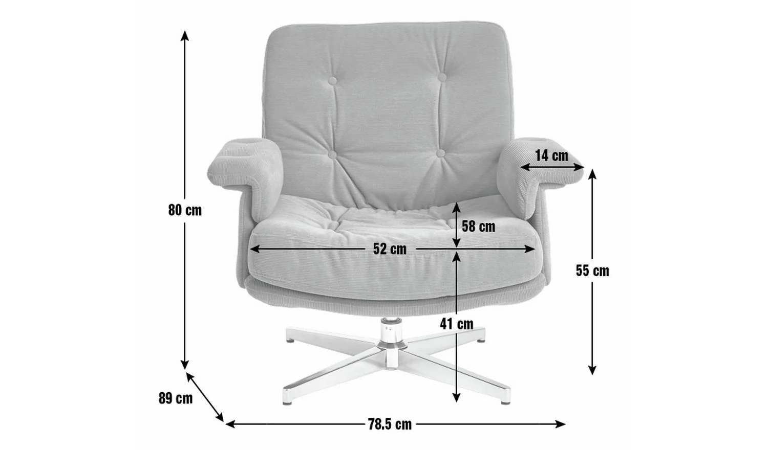 Dawson Fabric Swivel Chair Red Modern Living Room Accent Furniture - Image 6