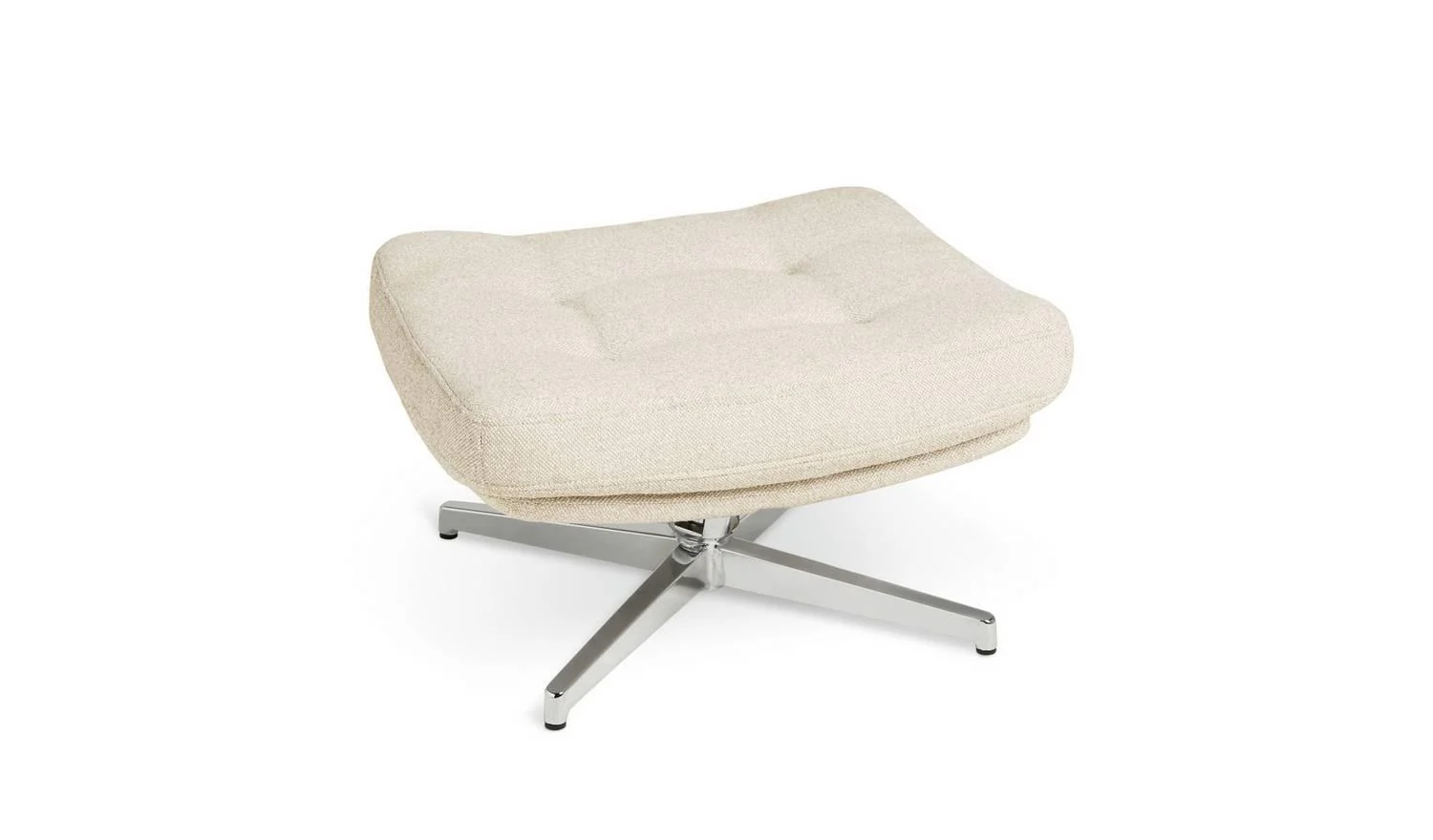 Dawson Fabric Swivel Footstool Natural Modern Design Multi Functional UK - Image 2