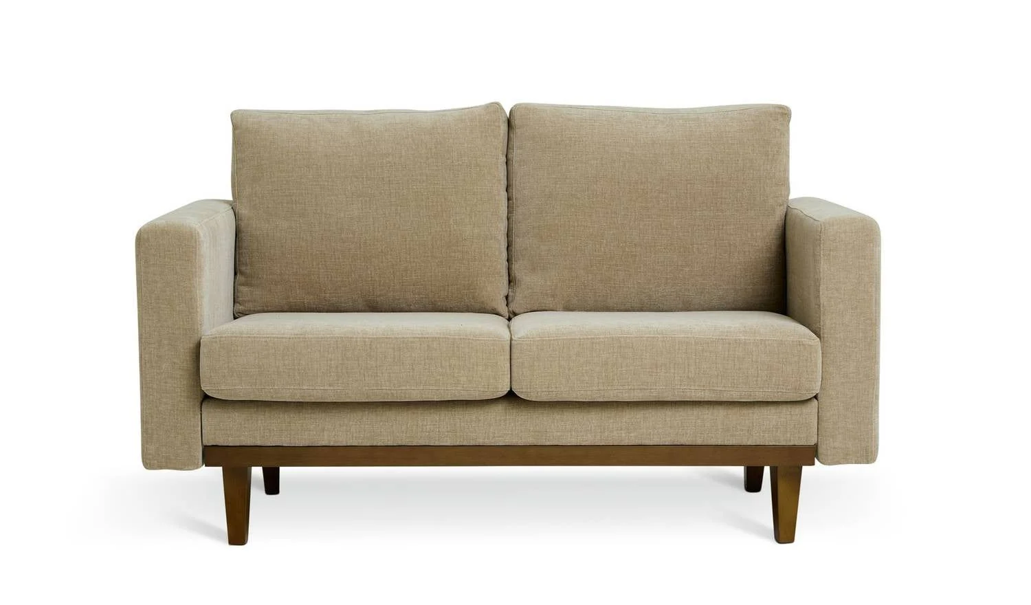 Della Fabric 2 Seater Sofa Natural Modern Living Room Furniture Comfort