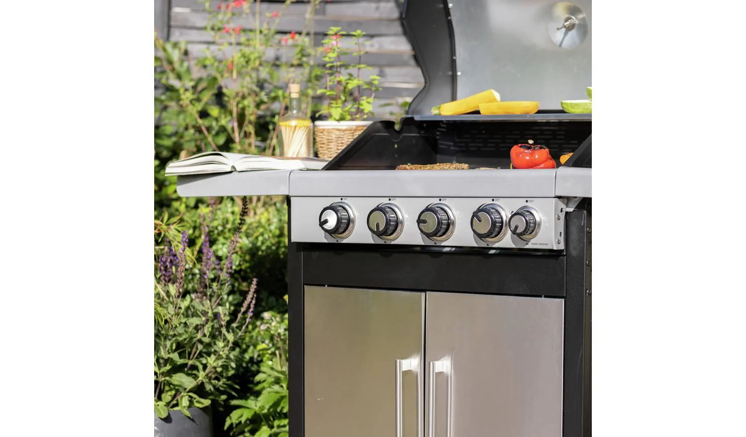 Deluxe 4 Burner Gas BBQ Outdoor Garden Grill Patio Cooking - Image 9