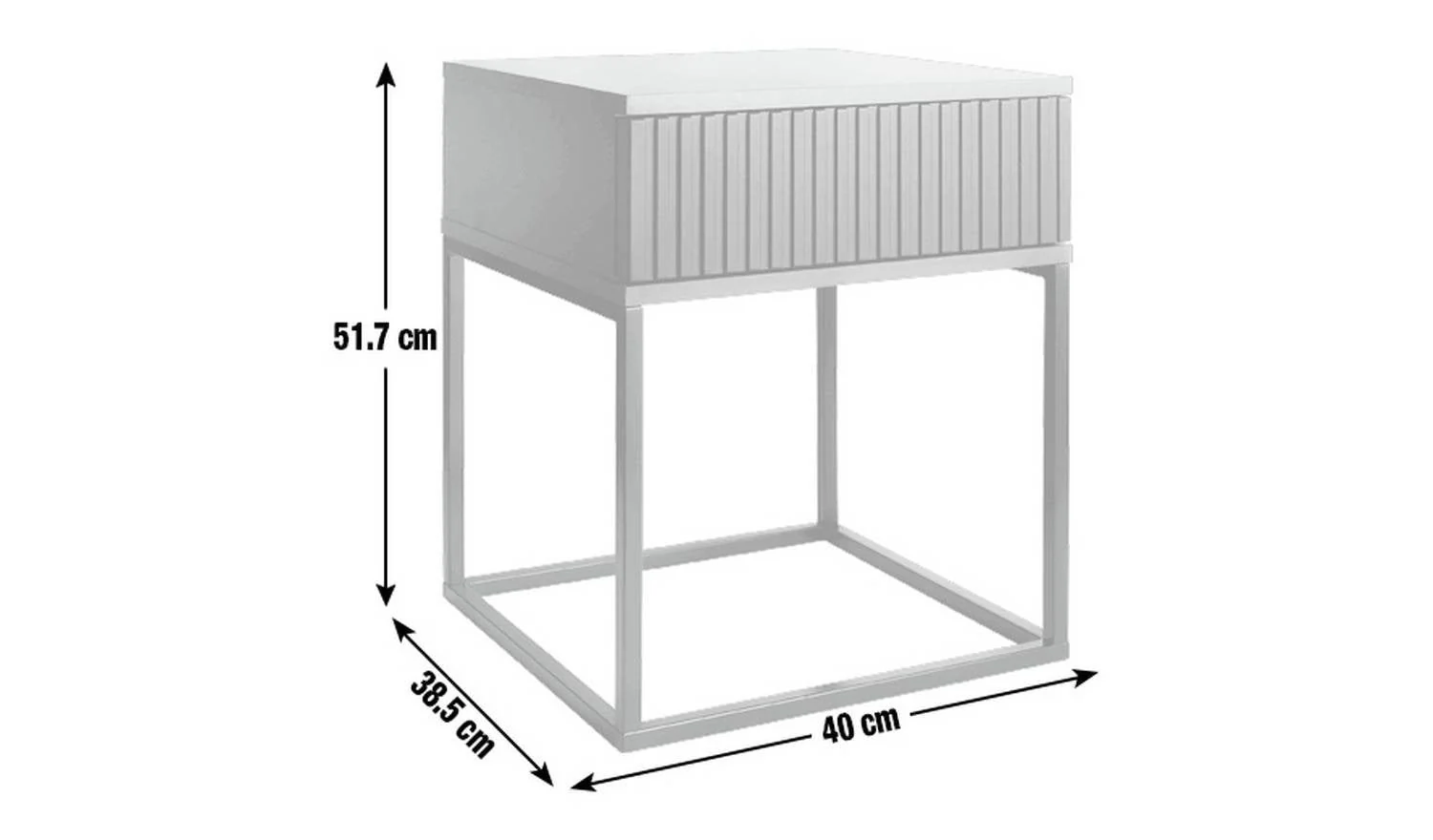 Digby 1 Drawer Bedside Table Oak Elegant Bedroom Storage - Image 8