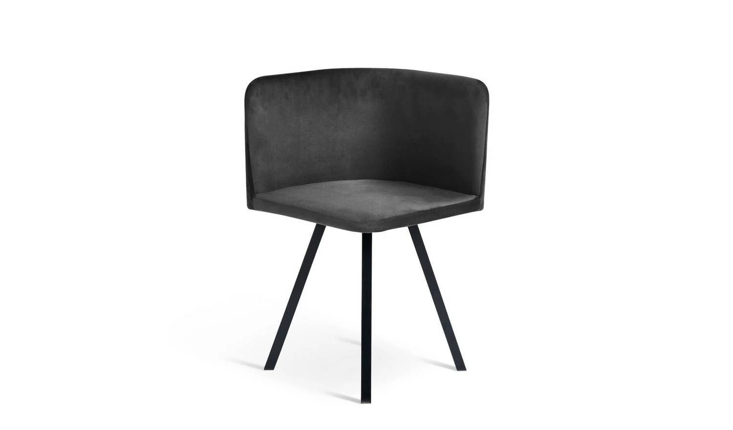 Elsie Black Dining Table & 4 Charcoal Chairs Modern Kitchen Furniture Set - Image 7