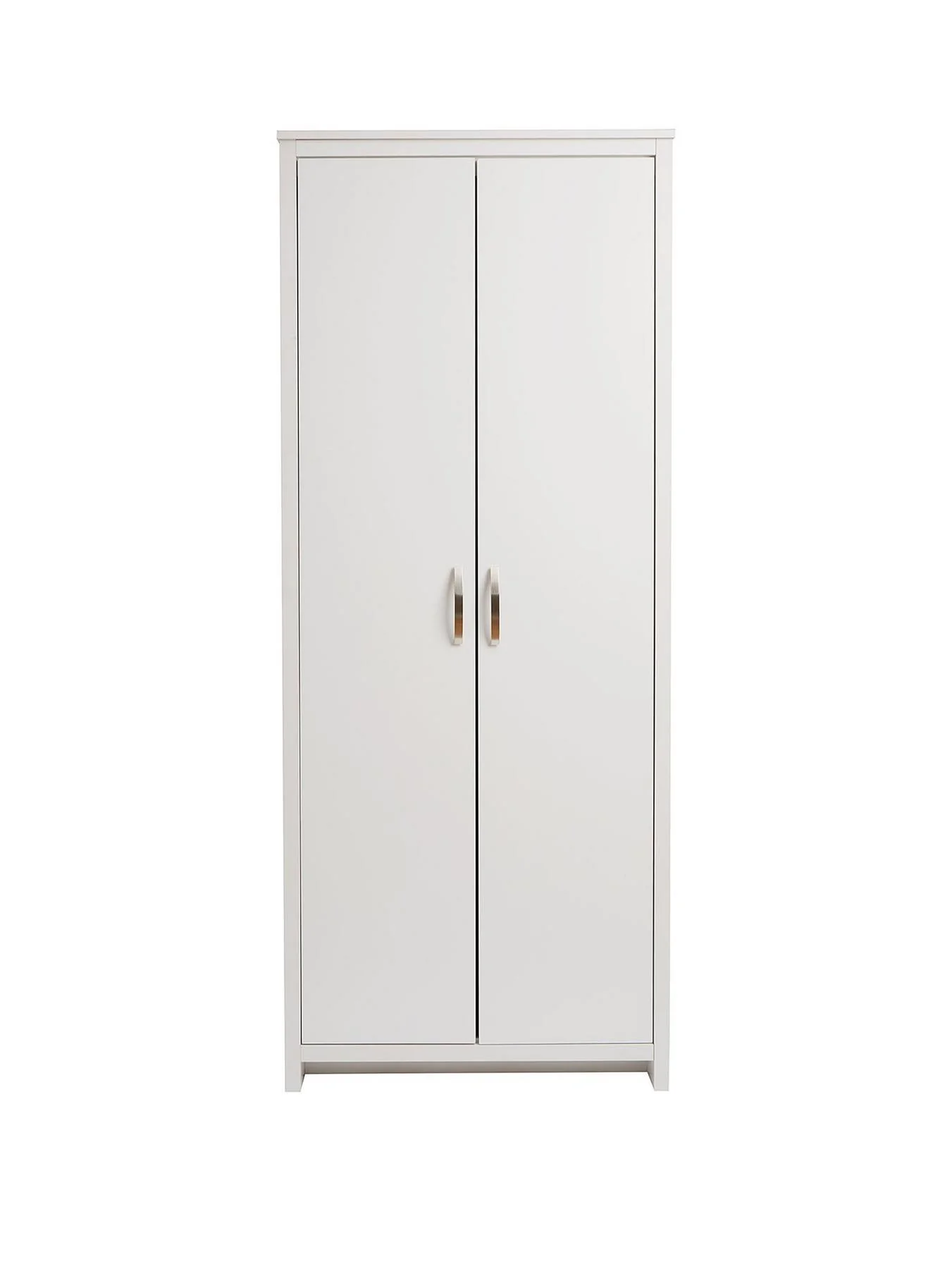 Ely 2 Door Wardrobe White Storage Organiser Bedroom Furniture Tall - Image 2