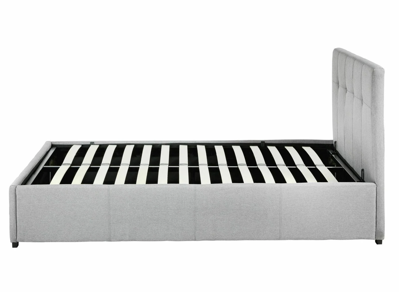 Eros Double Ottoman Bed Frame Grey with Lift-Up Storage for Bedrooms - Image 6