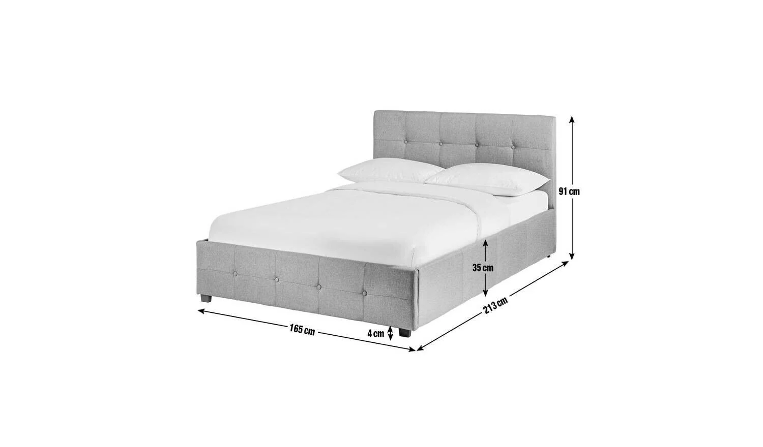 Eros Kingsize End Opening Ottoman Bed Frame Grey Spacious Storage Bed - Image 2
