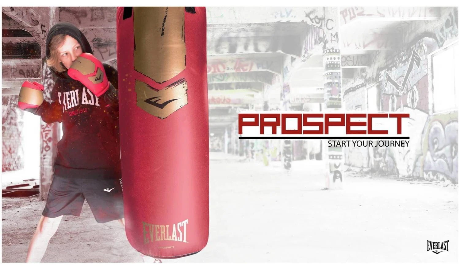 Everlast Prospect Heavy 2ft Bag Kit - Red - Image 3