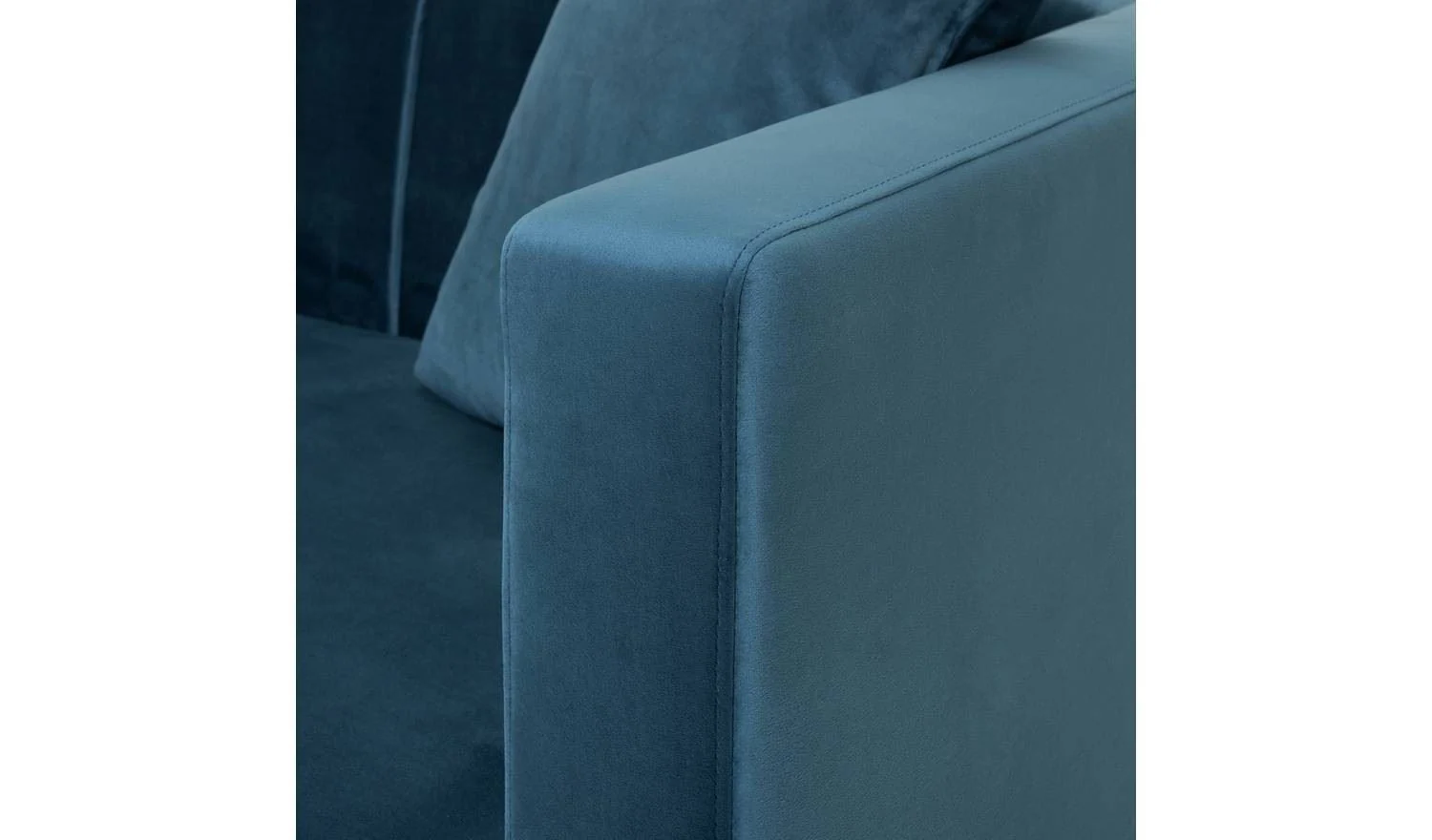 Everly Velvet 2 Seater Sofa Blue Compact Living Room - Image 8