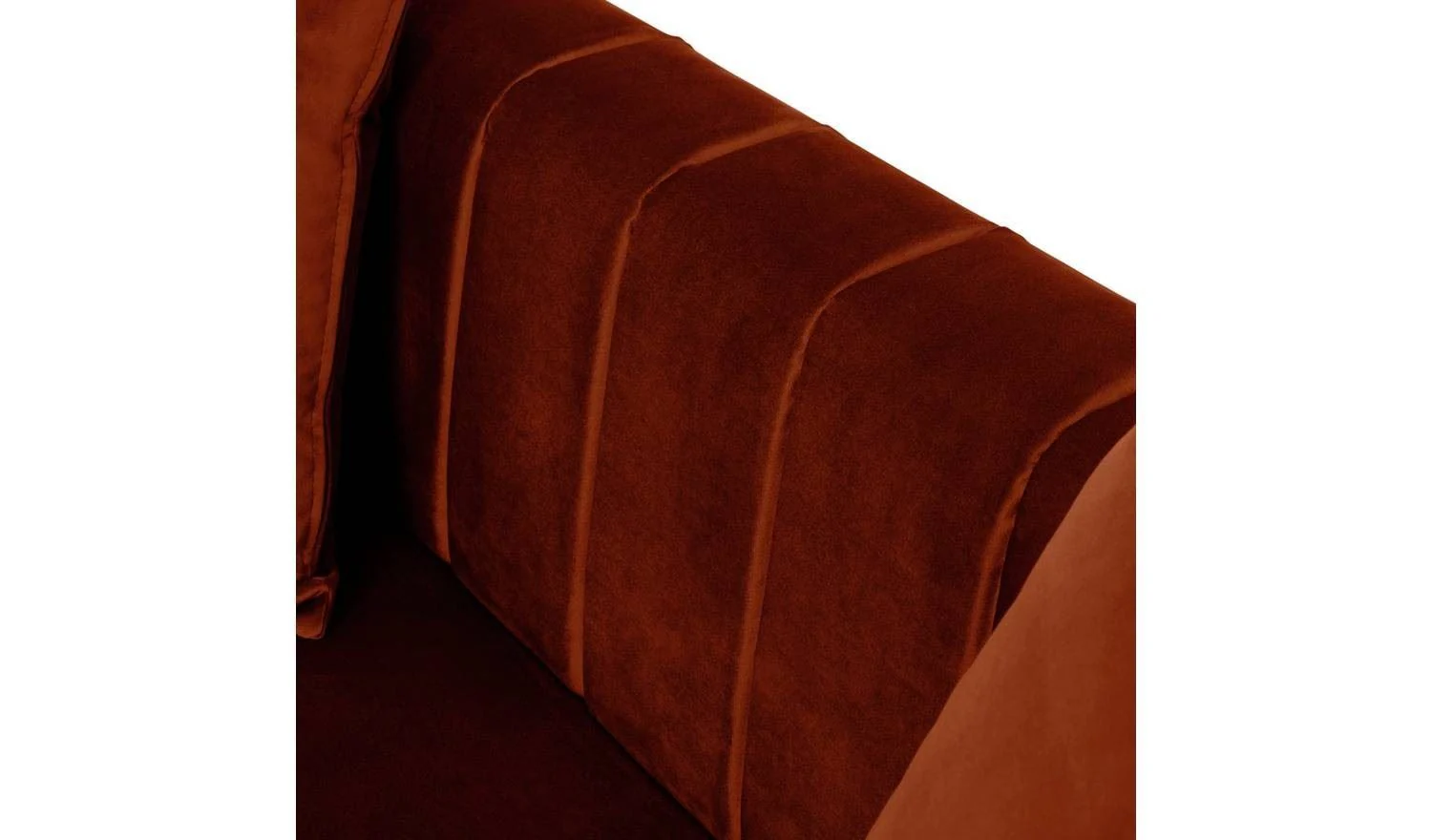 Everly Velvet 2 Seater Sofa Burnt Orange Compact Living Room - Image 7
