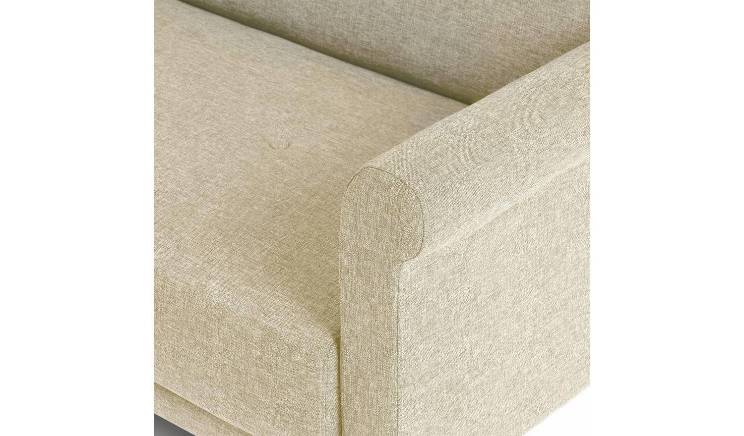 Evie Fabric 2 Seater Sofa Natural Modern Living Room Furniture Comfort - Image 6