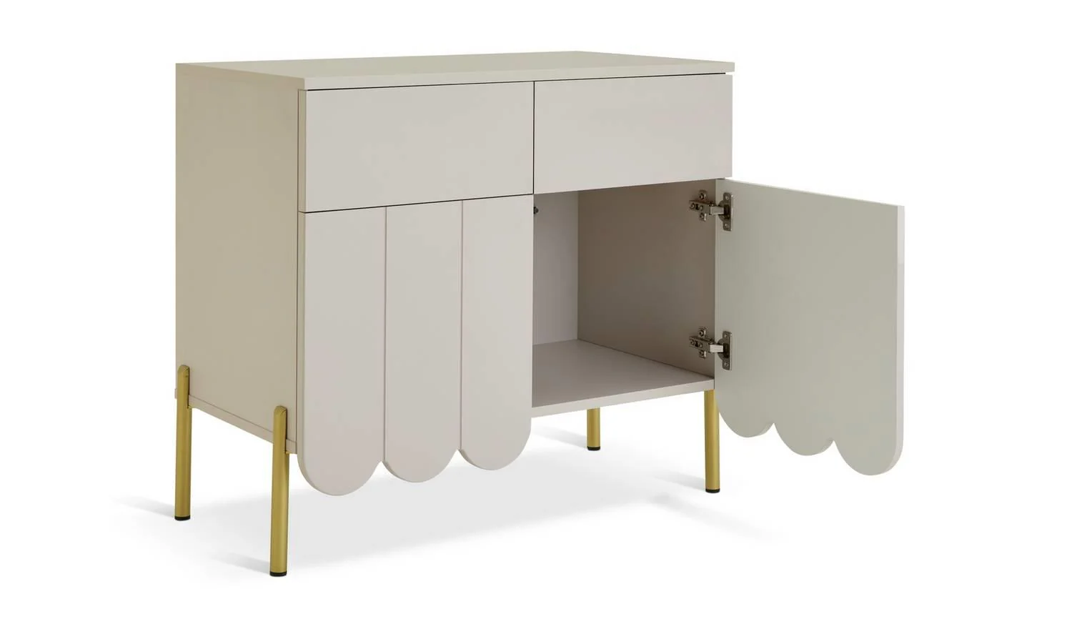 Fala 2 Door 2 Drawer Sideboard Natural Storage Cabinet Living Room - Image 5