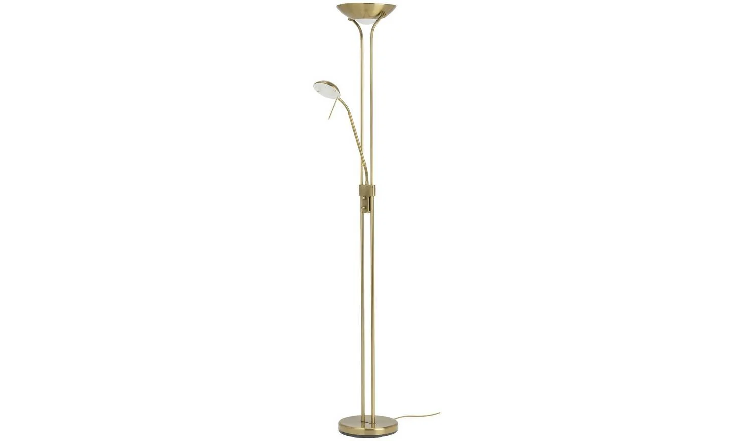 Father&Child Uplighter Floor Lamp Antique Brass Contemporary Light