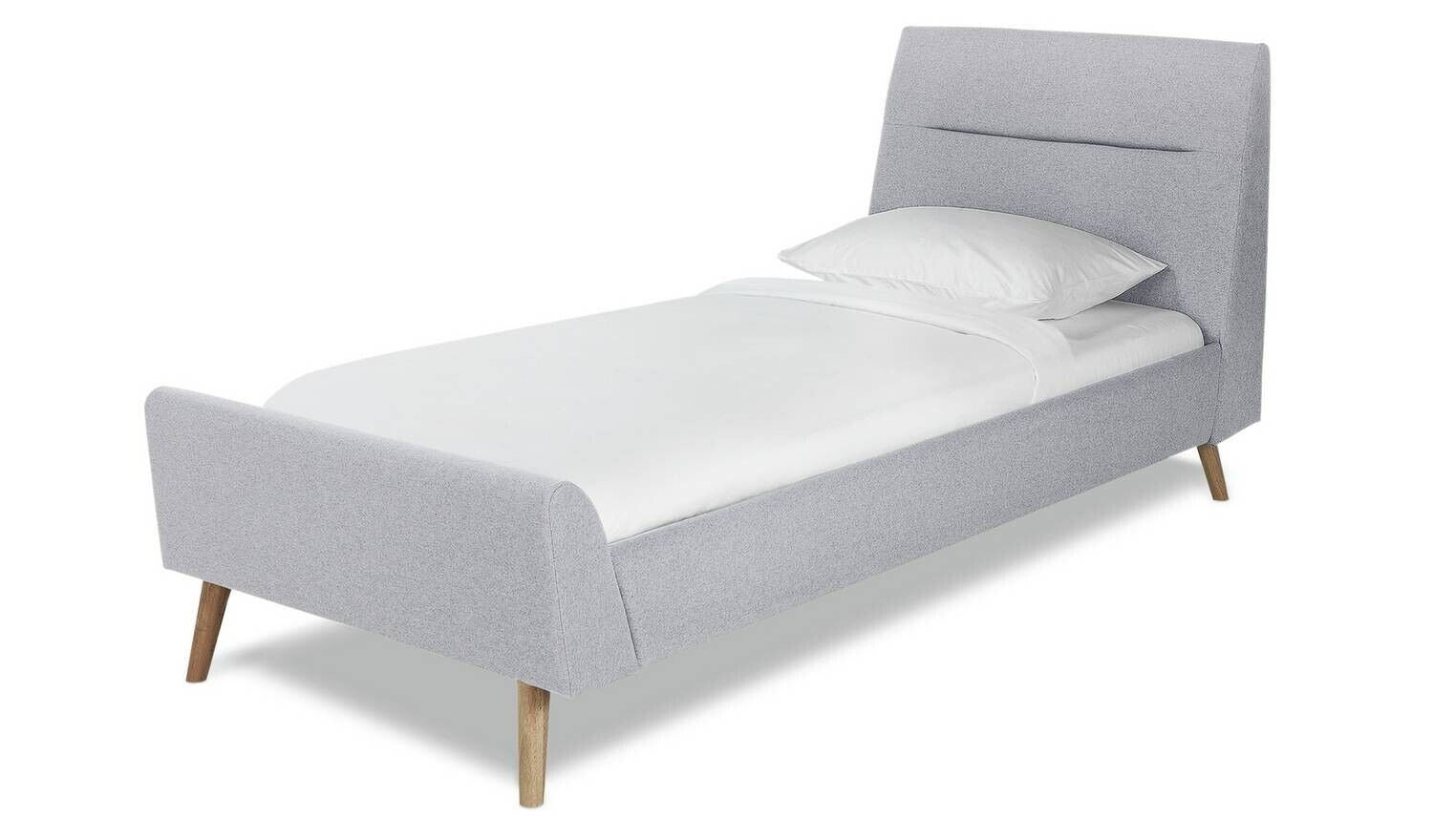 Finn Single Fabric Bed Frame Grey Modern and Cozy Bedroom Furniture
