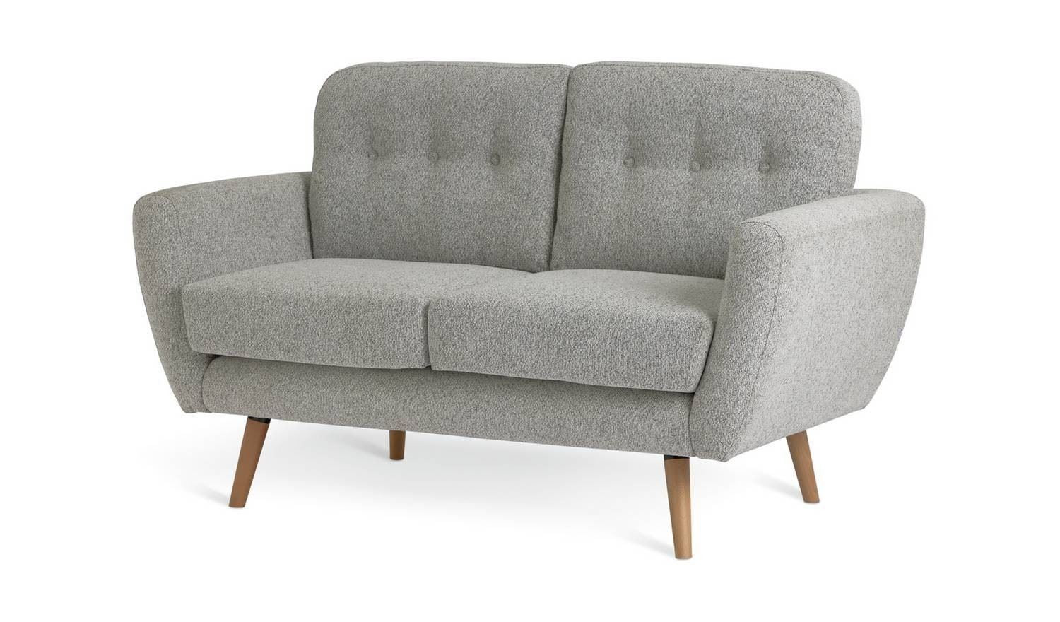 Finney Fabric 2 Seater Sofa in a Box Grey Modern Living Room Furniture