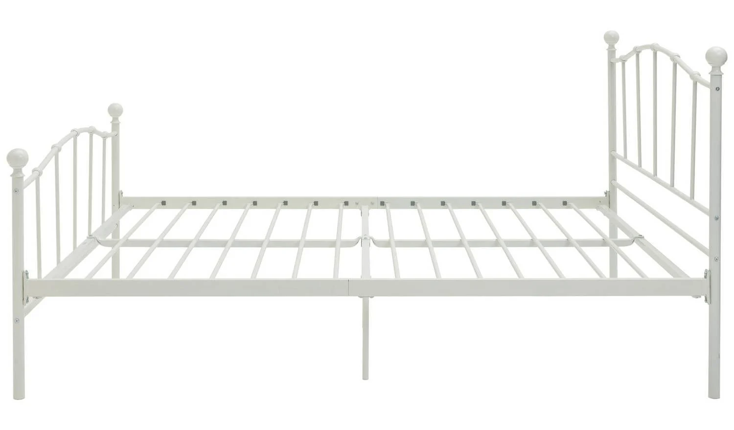 Fleur Double Metal Bed Frame White Easy Assembly Fast Delivery UK - Image 3