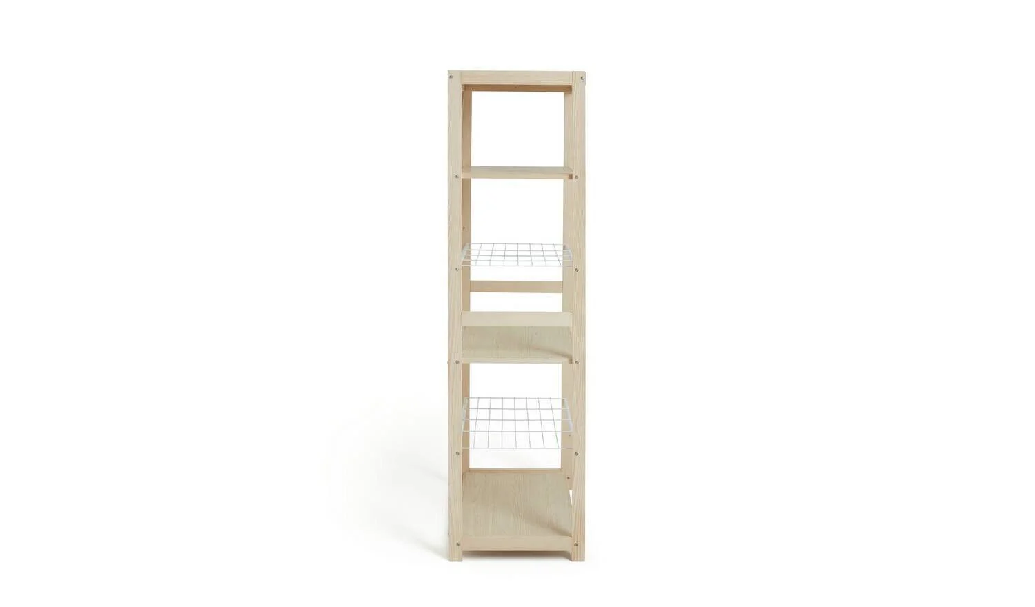 Flicka Open 5 Shelf Wardrobe Pine Storage Organiser Bedroom Furniture - Image 6