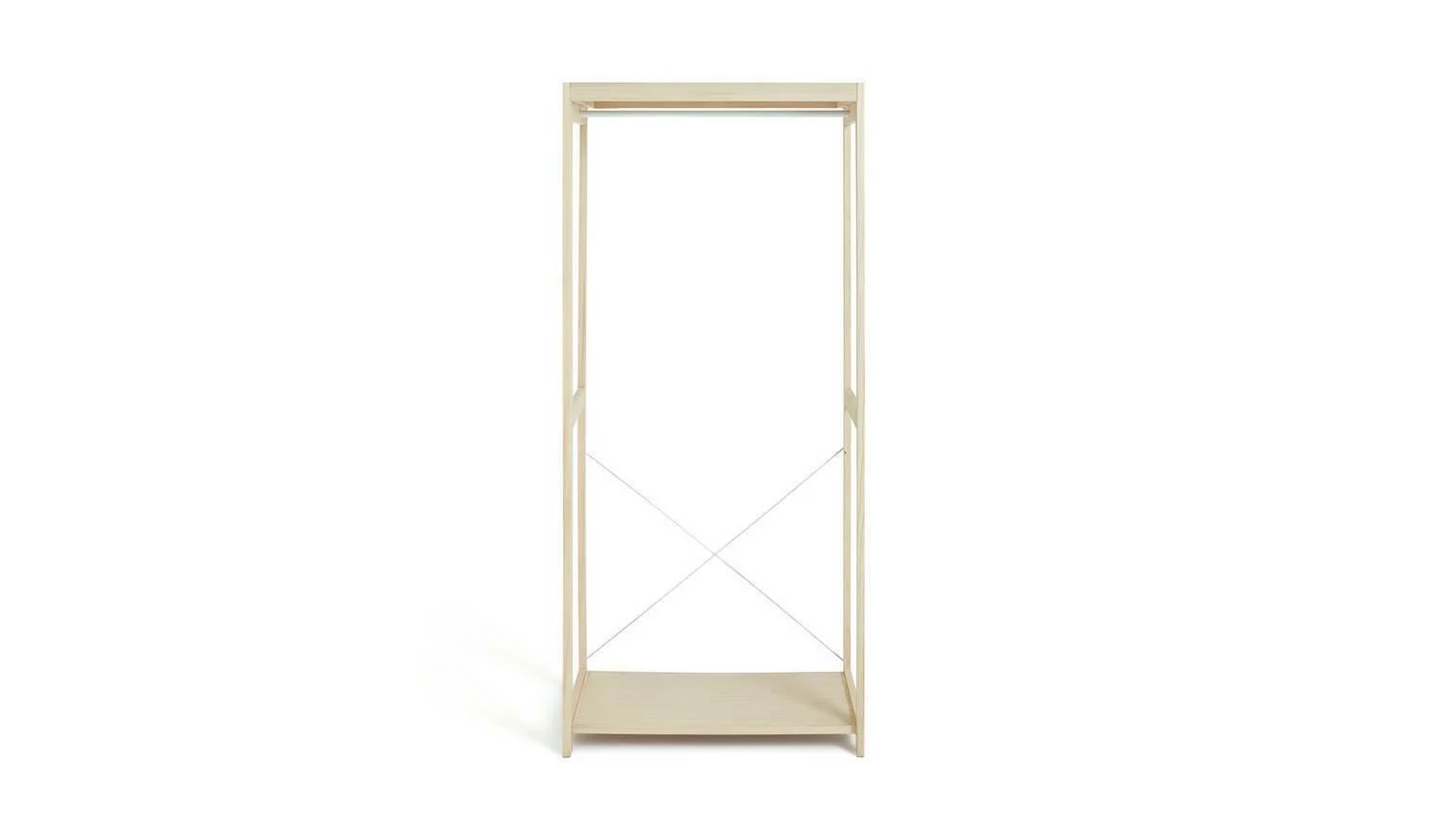 Flicka Open Single Rail Wardrobe - Pine - Image 4