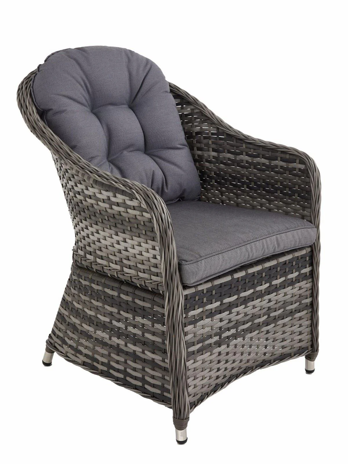 Florida 4 Seater Dining Set Stylish and Spacious Outdoor Furniture Grey - Image 4