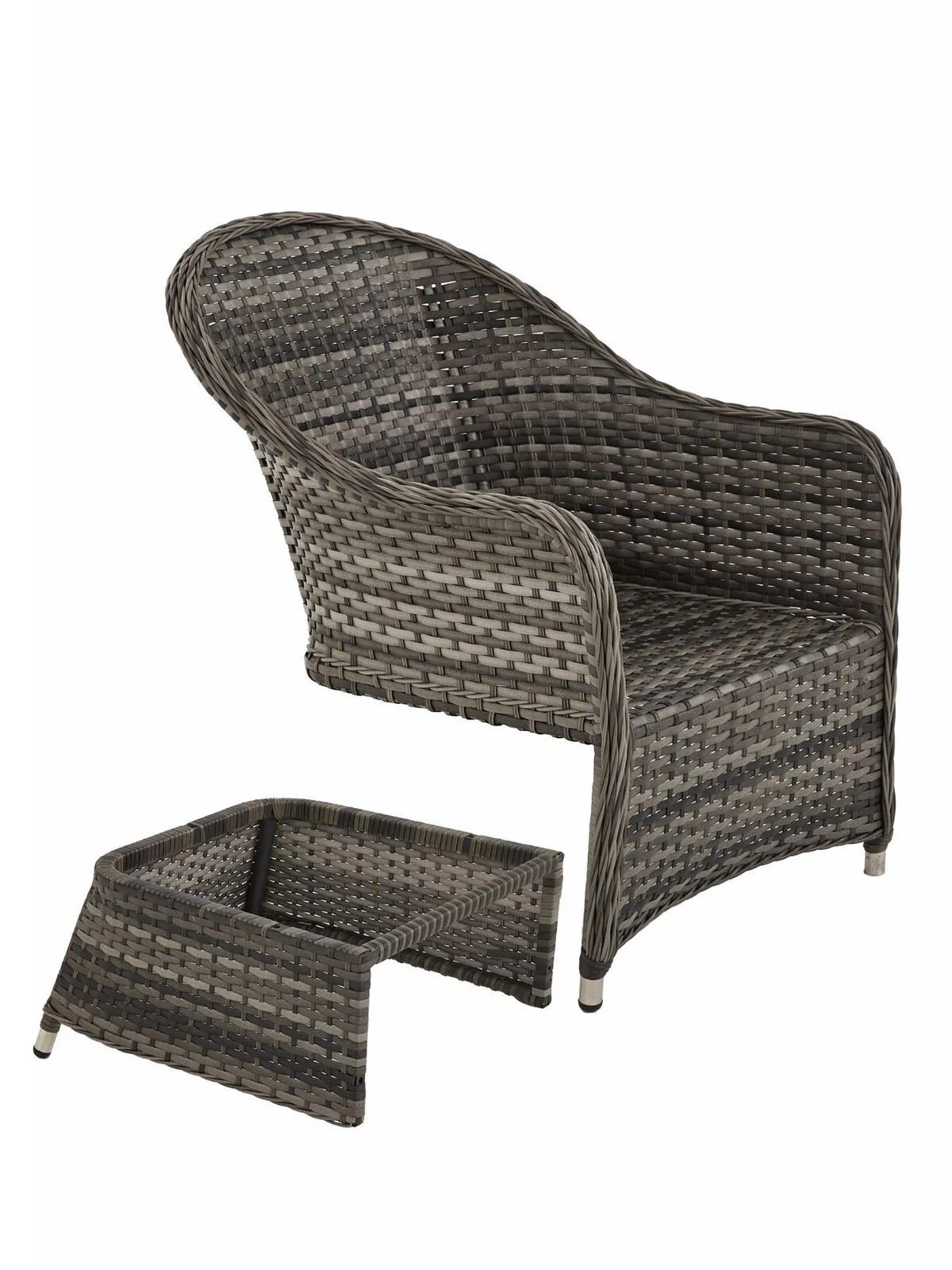 Florida 4 Seater Dining Set Stylish and Spacious Outdoor Furniture Grey - Image 6