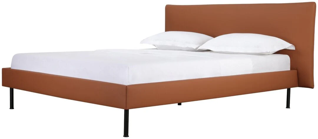 Flux Kingsize Bed Frame Tan Modern Large Bedroom Furniture - Image 2