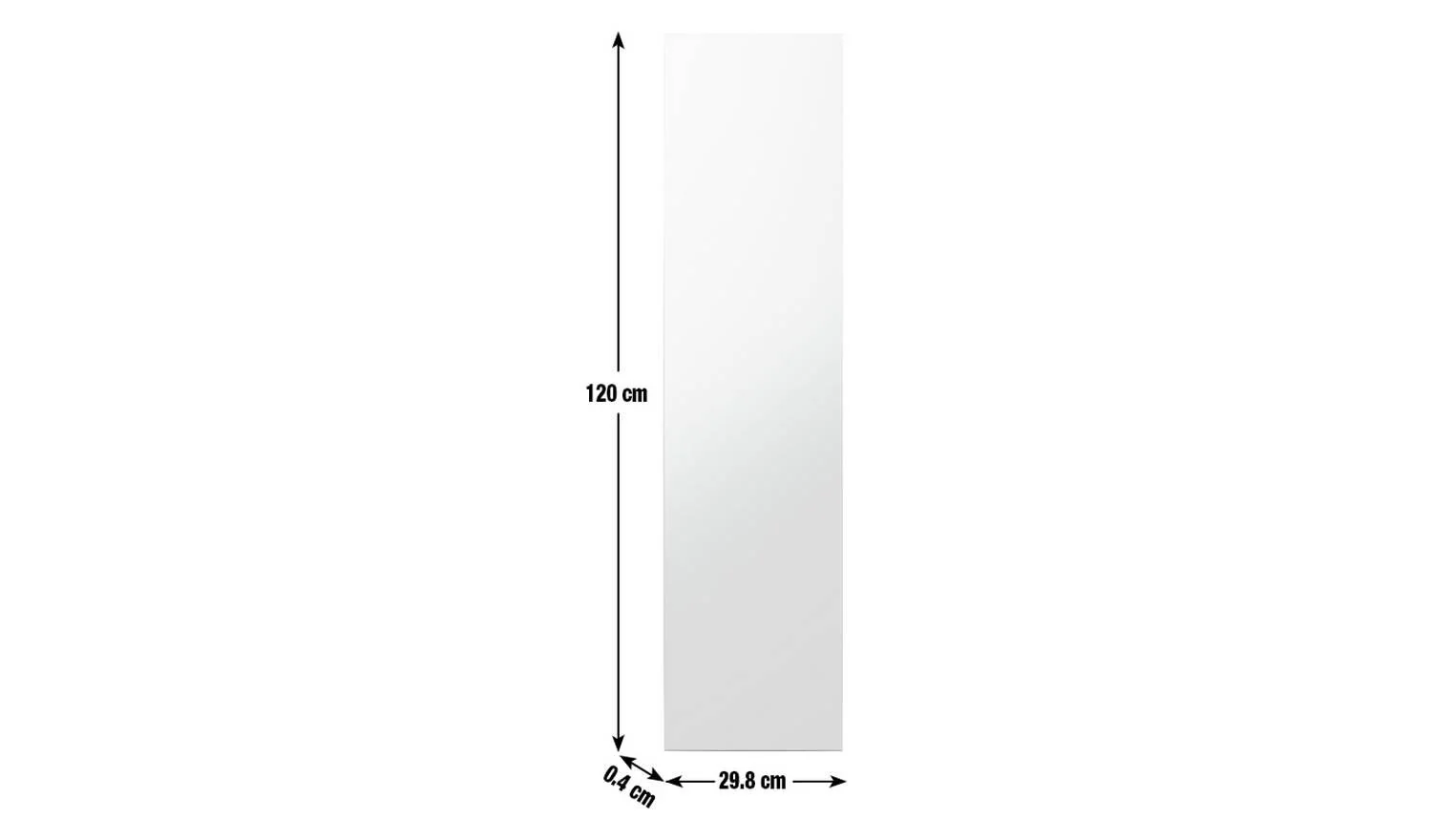 Frameless Full Length Wall Mirror 120x30cm For Hallway Bedroom Decor - Image 4