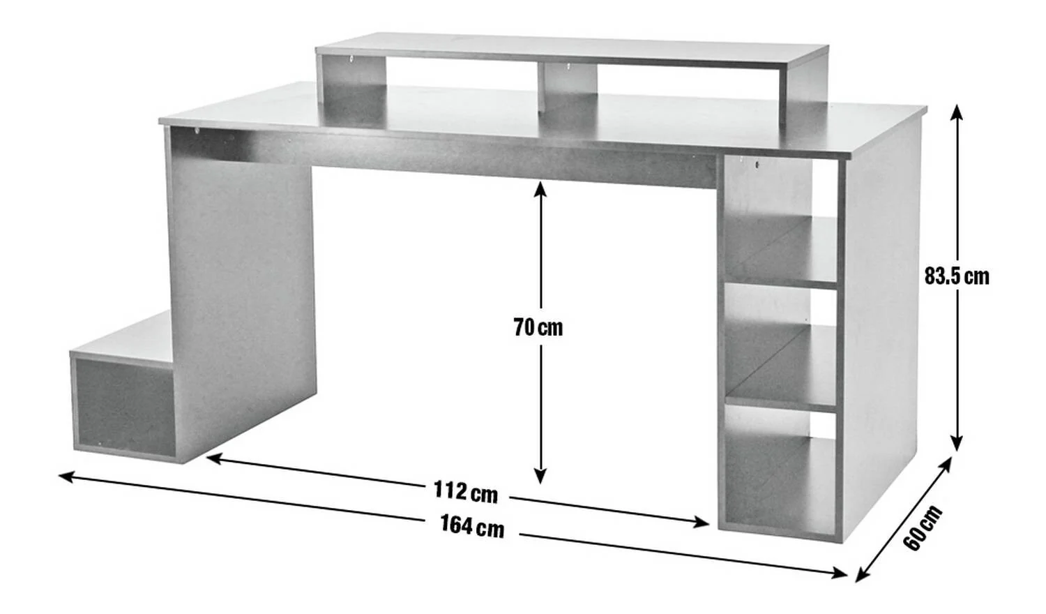 Gaming Desk Black Easy Assembly Gamer Furniture - Image 3