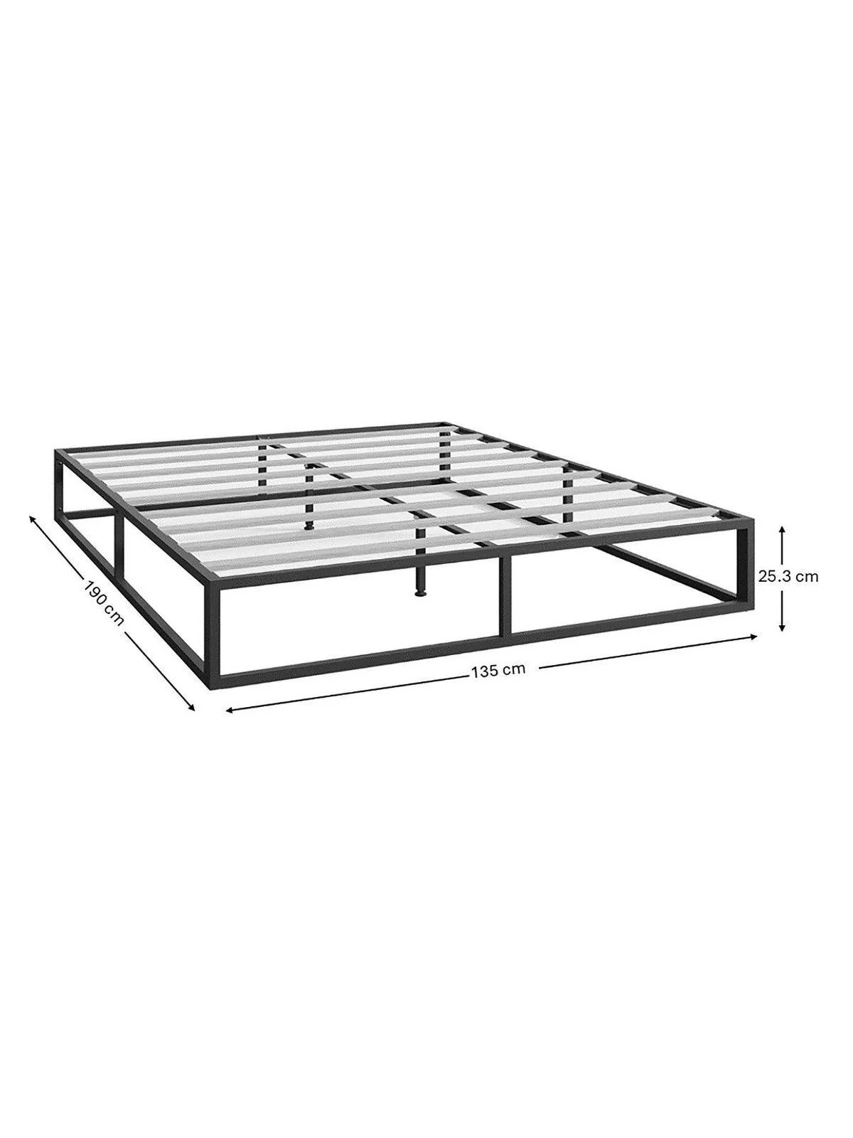 GFW Platform Single Bed Black | Low Profile | 15 Min Assembly | No Mattress - Image 6