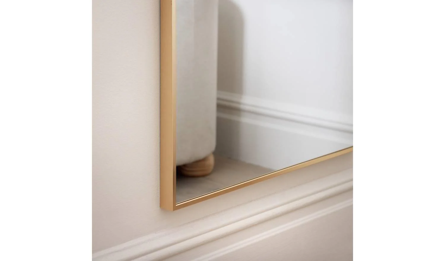 Gold Effect Full Length Arch Wall Mirror 150x50cm For Hallway Living Room - Image 2