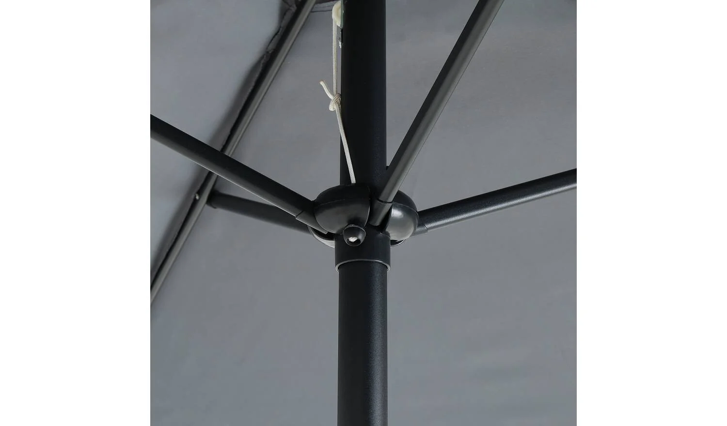 2m Square Garden Parasol Grey Outdoor Patio Umbrella Sun Shade - Image 5