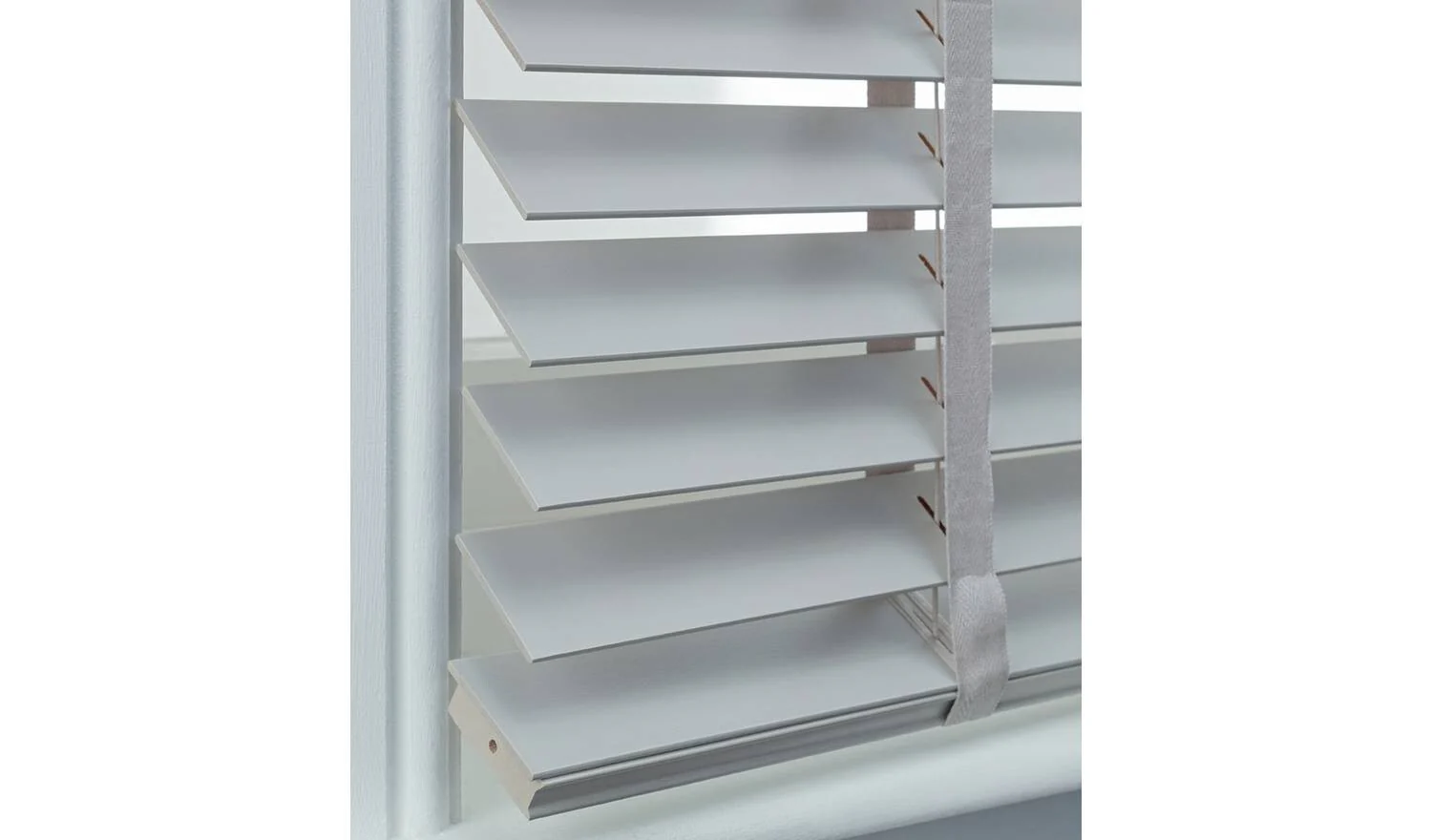 50mm Wooden Grey Venetian Tape Blind 120X160cm Light Filter Blinds - Image 3