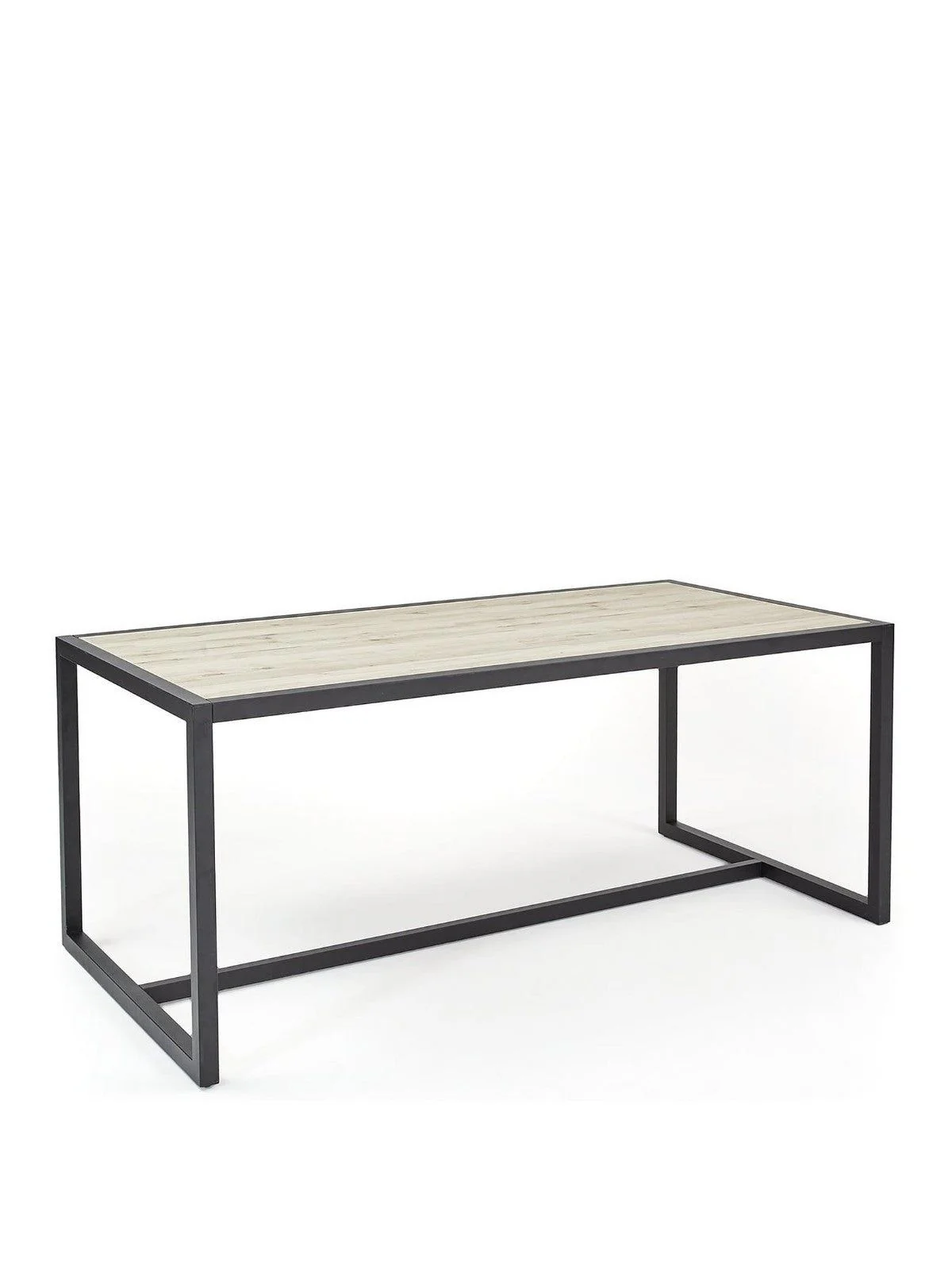 Harlem Dining Table 180cm Grey Oak & Black Metal|Industrial Style| Family Table - Image 3