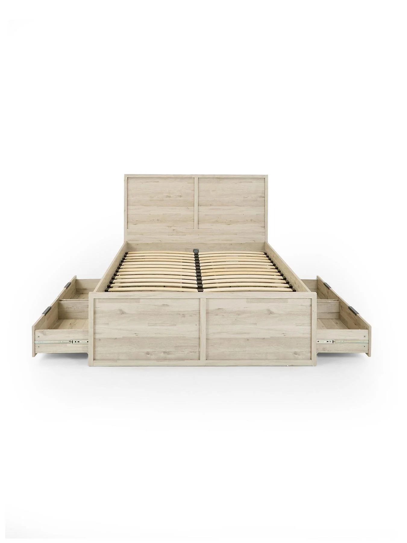 Harlem Storage King Bed Frame Grey Oak Modern Bedroom Furniture - Image 3