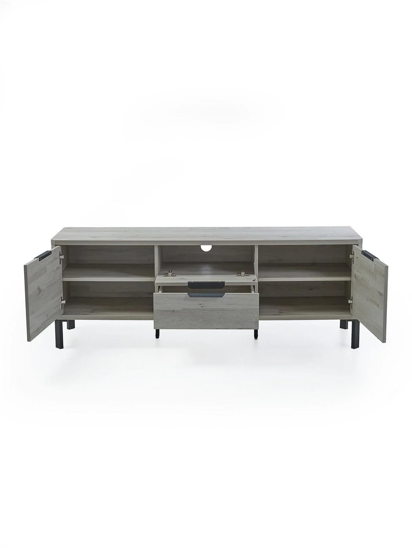 Harlem TV Unit - fits up to 58 inch TV Grey Oak Media Storage Cabinet - Image 3