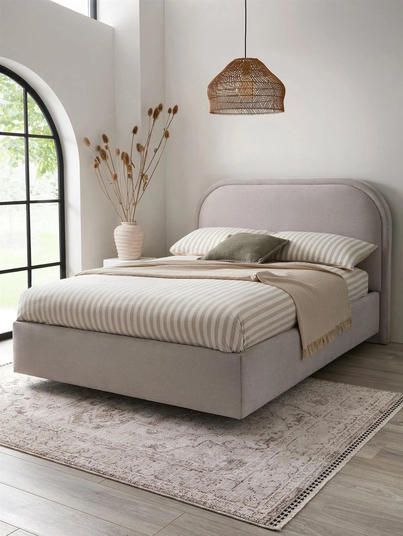 Harmony King Bed Frame Natural Easy Assembly Bedroom Furniture UK