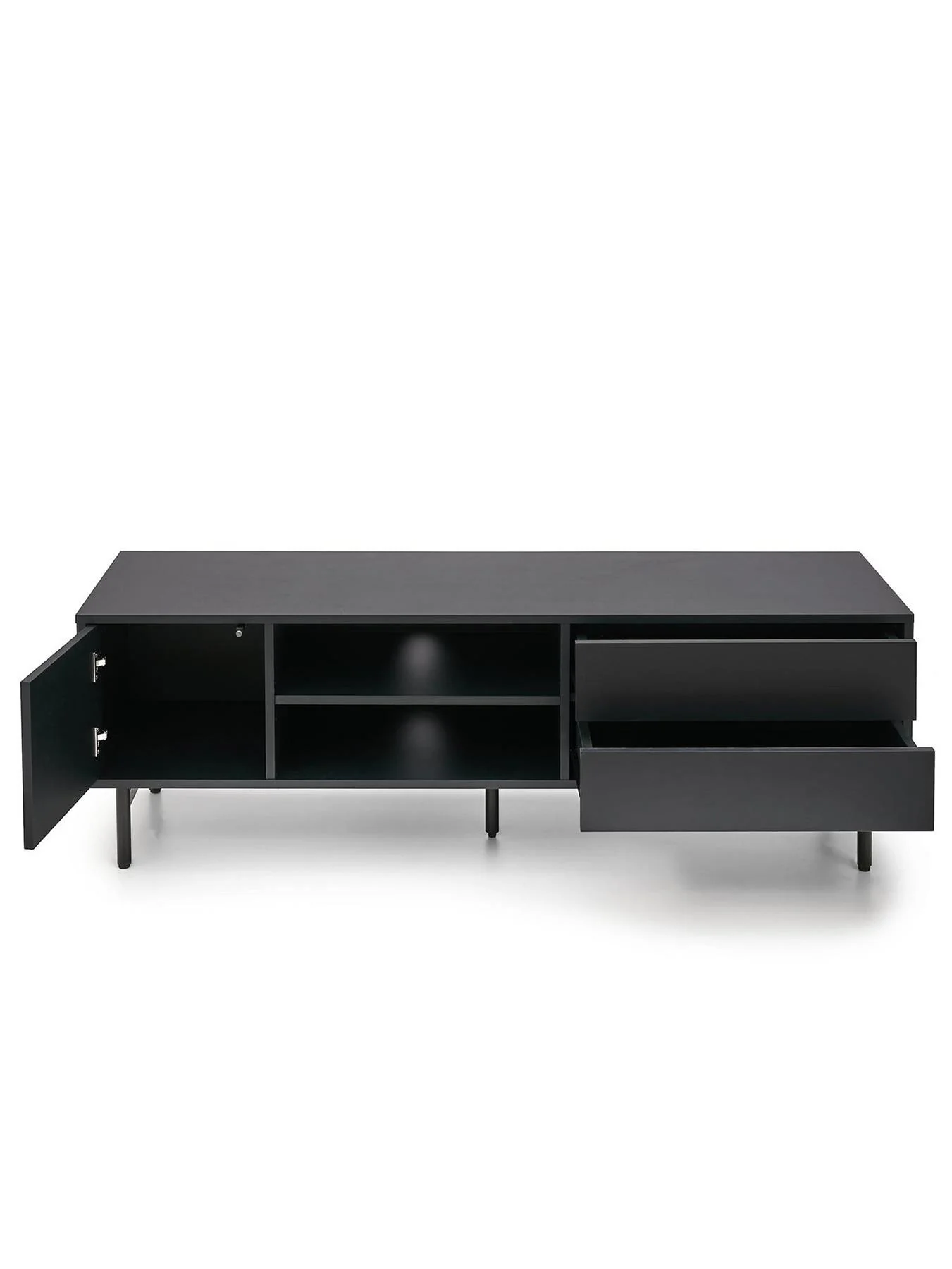 Hava TV Unit Black Fits Up To 65 Inch TV Media Stand Storage Cabinet - Image 4