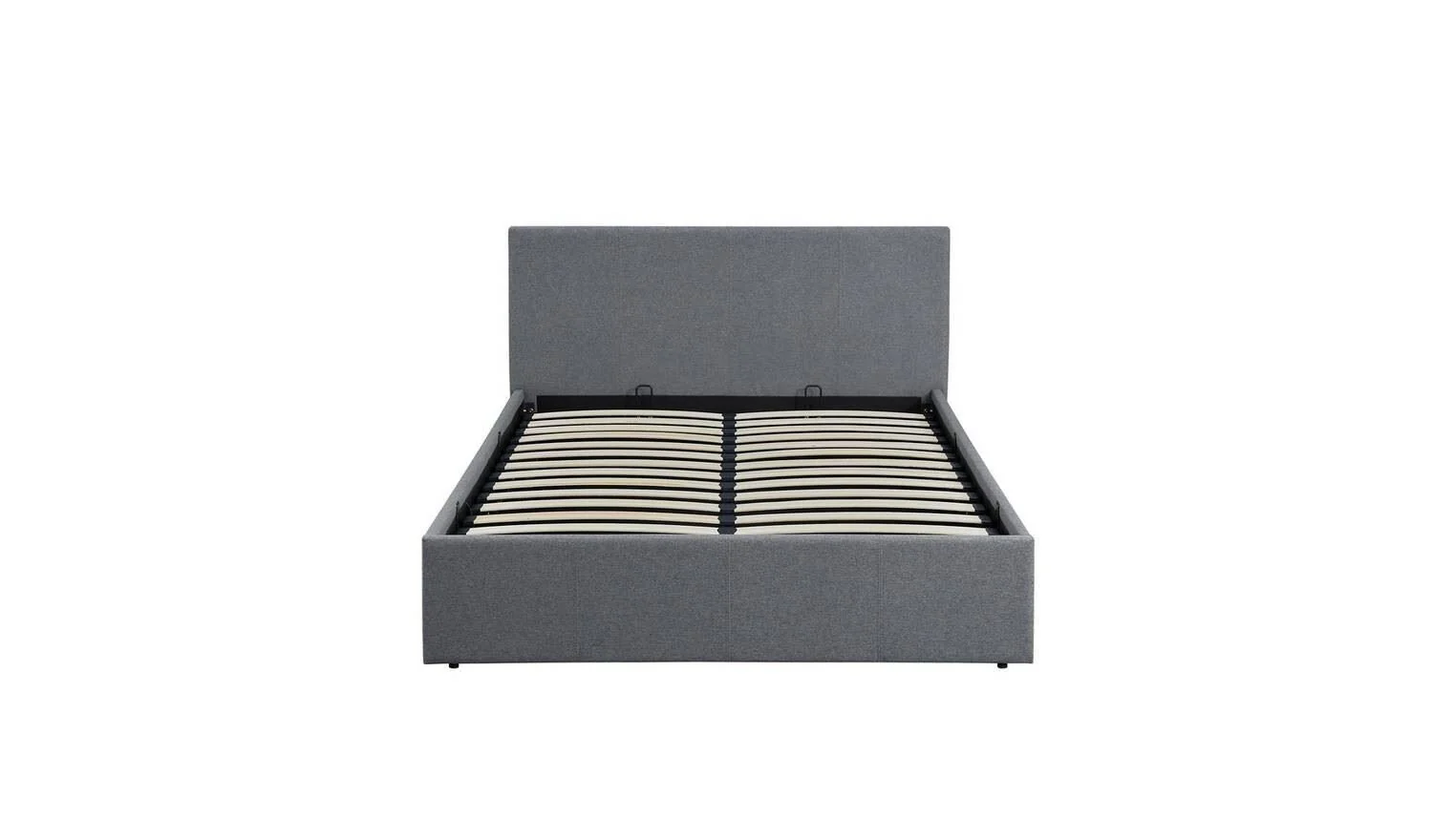 Heathdon Double End Lift Ottoman Bed Grey Spacious Storage Bed Design - Image 7