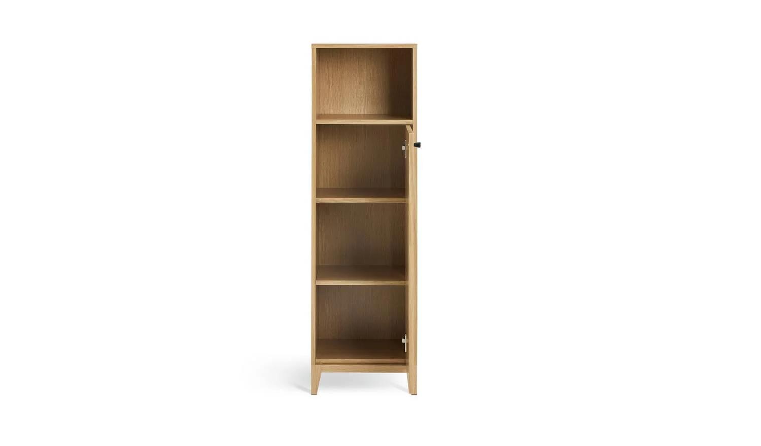 Herson Single Unit Oak Freestanding Bathroom Storage Cabinet - Image 3