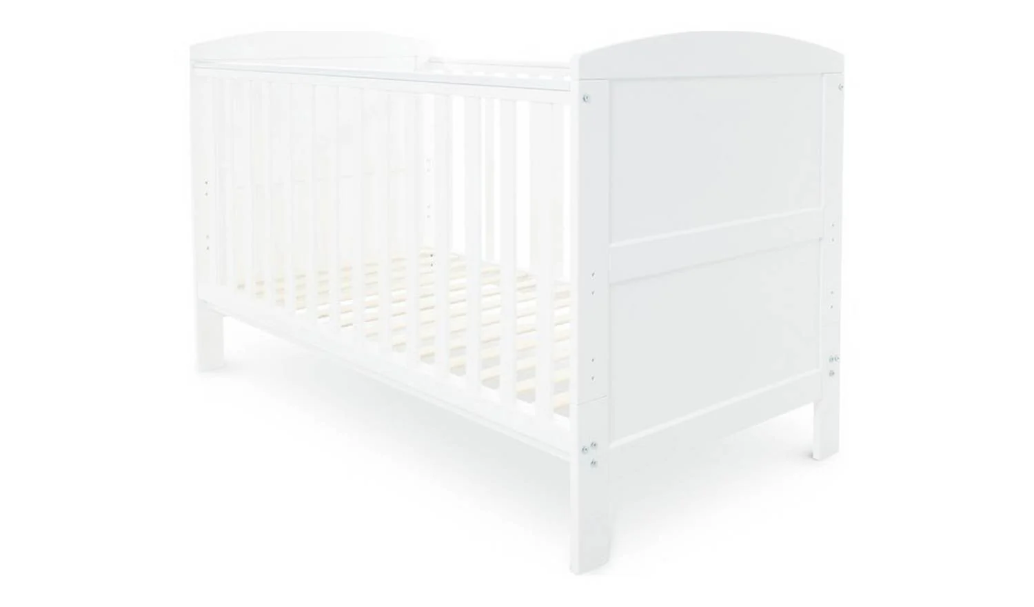 Ickle Bubba Coleby Classic Baby Cot Bed White Convertible Toddler