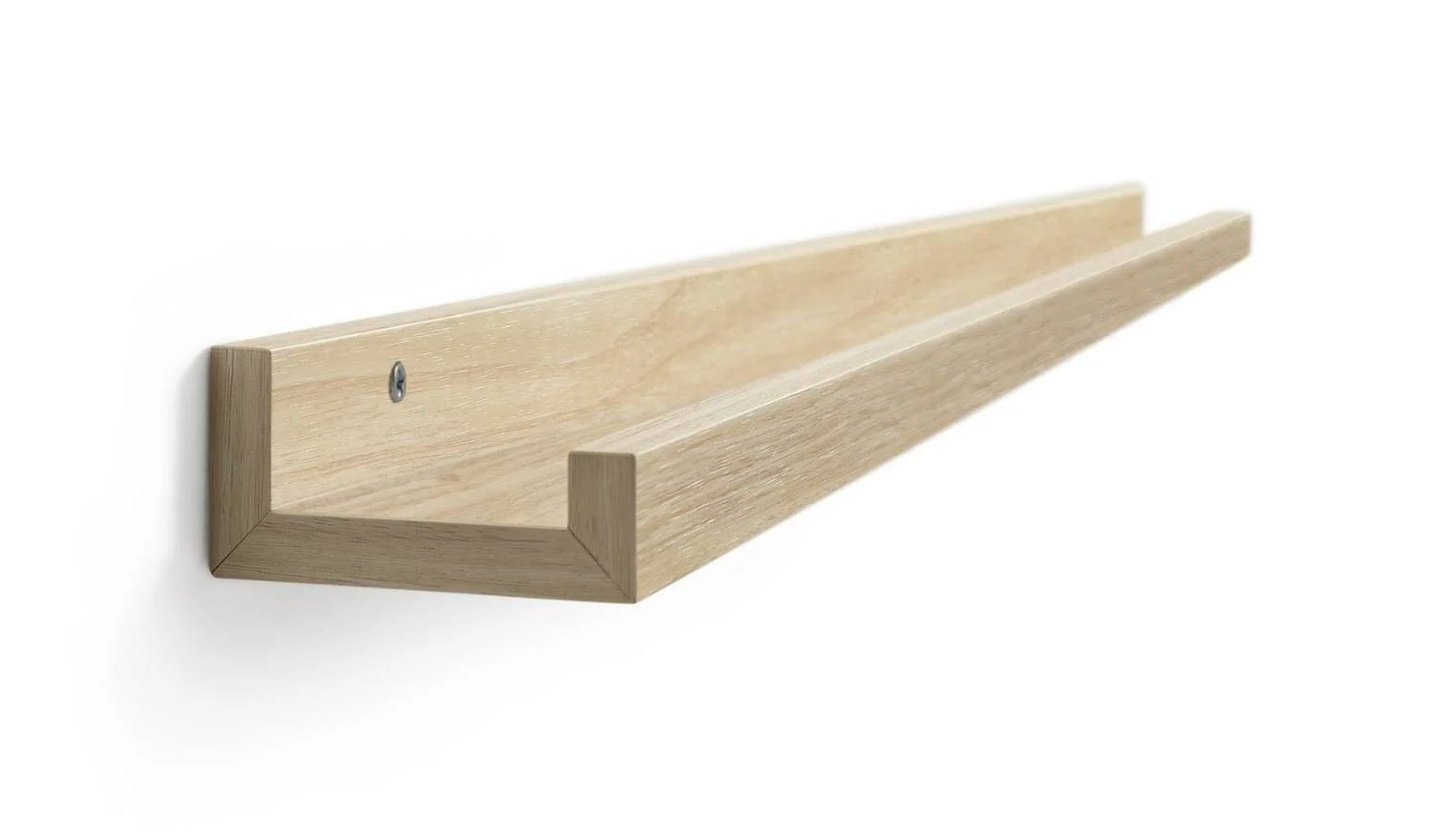 Jak 120cm Picture Rail Light Oak Effect Modern Wall Mounted Display Shelf - Image 5