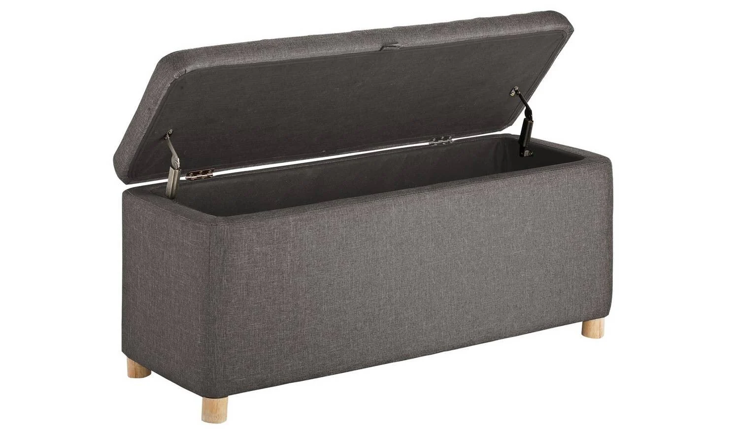 James Fabric Large Ottoman - Grey - Image 2