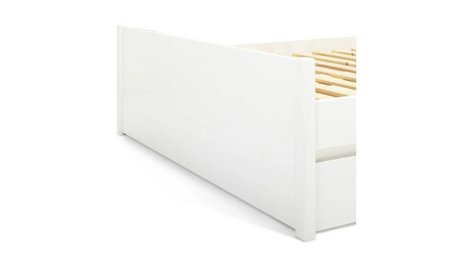 Jenson 2 Drawer Small Double Storage Bed Frame White Stylish Bedroom Furniture - Image 8